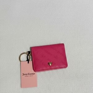 Juicy Couture Fuchsia Card Holder with Heart Accent